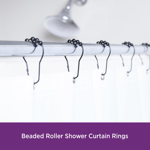 Wayfair Basics® Metal Beaded Roller Shower Curtain Rings & Reviews